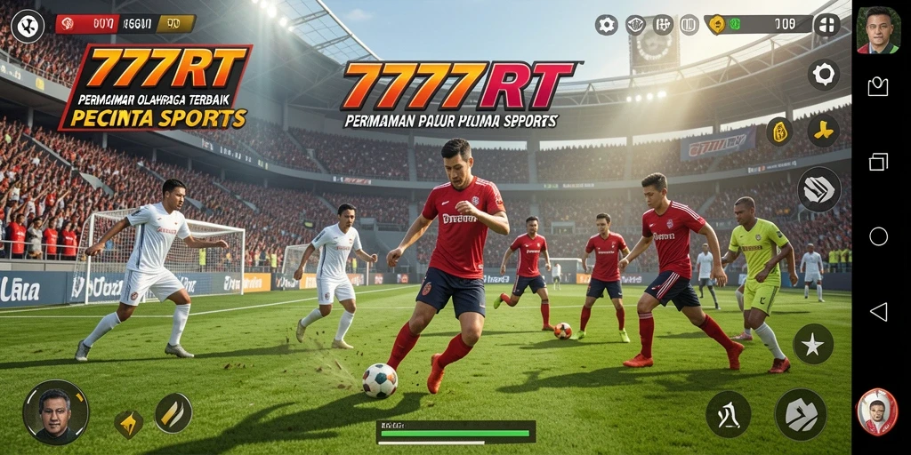 Tampilan gameplay <strong>777RT</strong> yang mendebarkan dalam aksi olahraga.