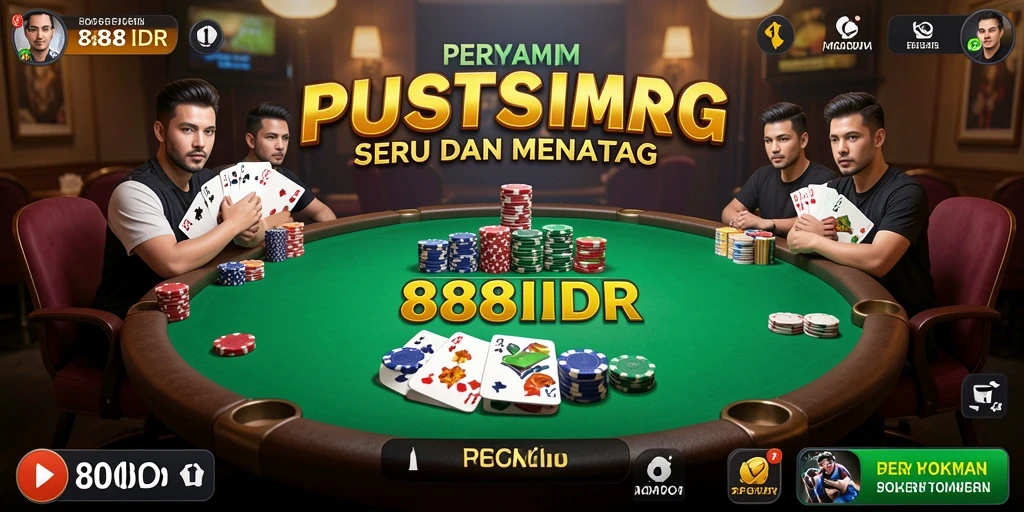 Screenshot gameplay aplikasi poker 888IDR yang menampilkan keseruan permainan.
