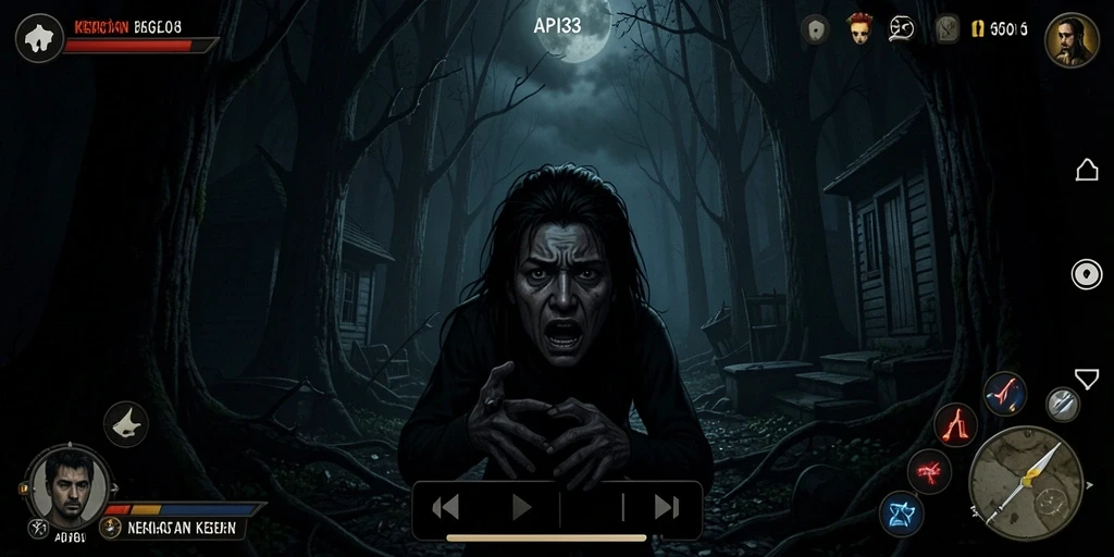 Tampilan gameplay API33 yang menakutkan dan mendebarkan.