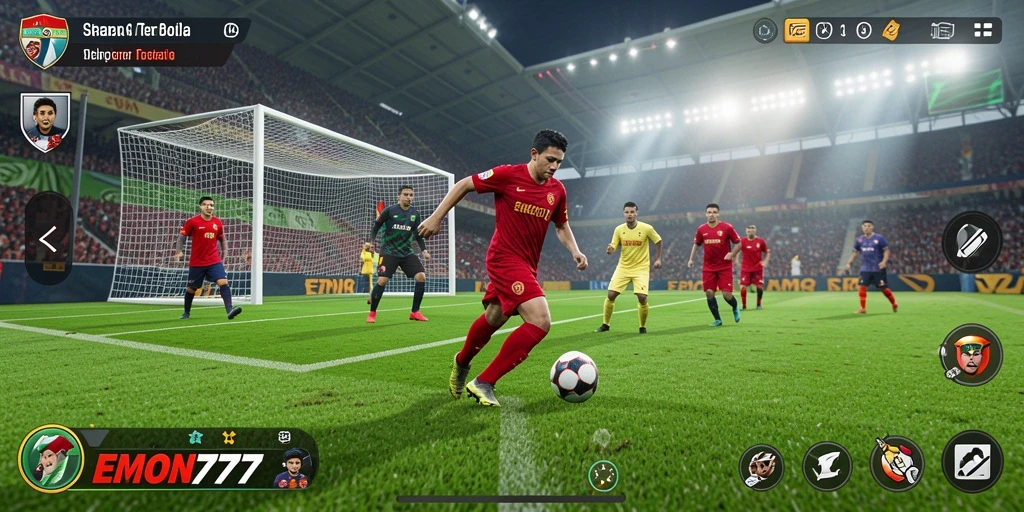 Tampilan gameplay dari EMON777 yang menakjubkan dan menegangkan.
