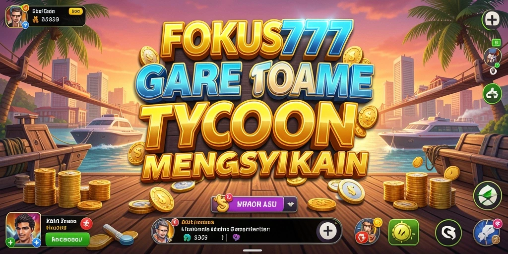Tampilan gameplay menarik dari FOKUS777 dengan elemen Tycoon.