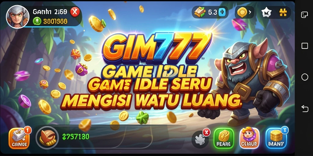 Screenshot GIM777 menampilkan gameplay Idle yang menarik dan penuh warna.