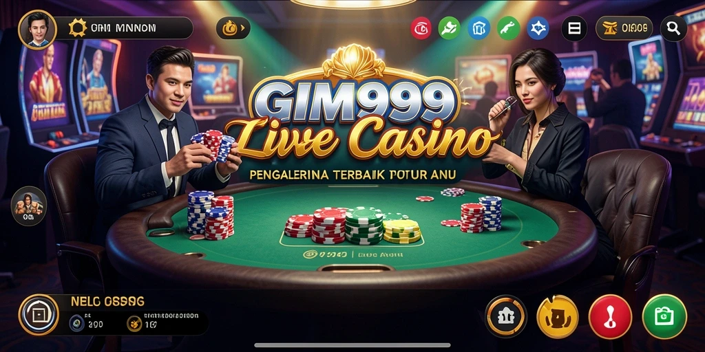 Tampilan gameplay Live Casino yang seru dan interaktif di GIM999.
