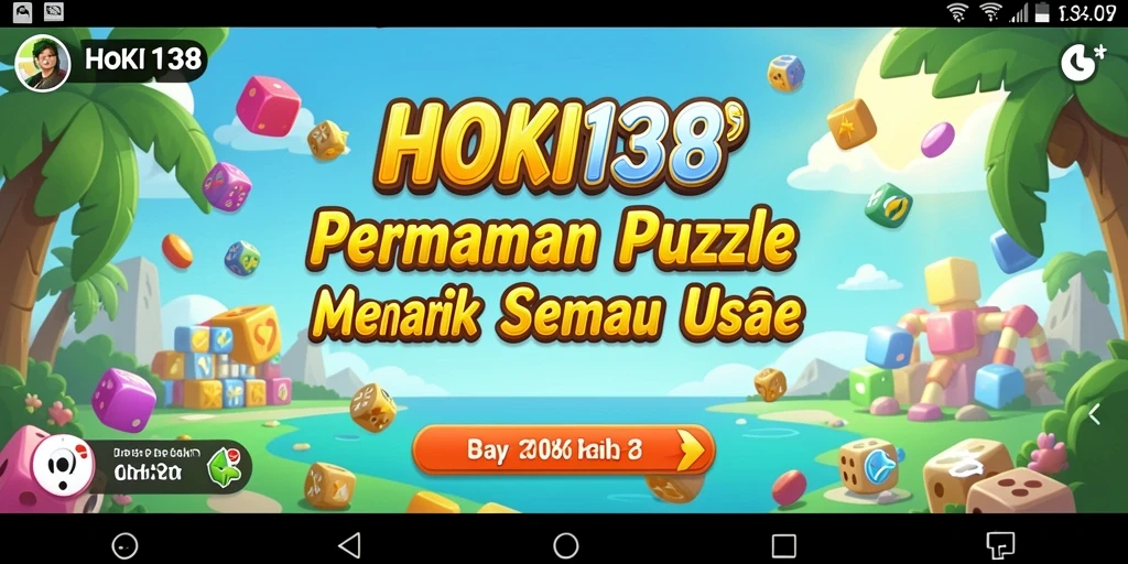 Tampilan gameplay HOKI138 dengan teka-teki yang berwarna-warni dan menarik.