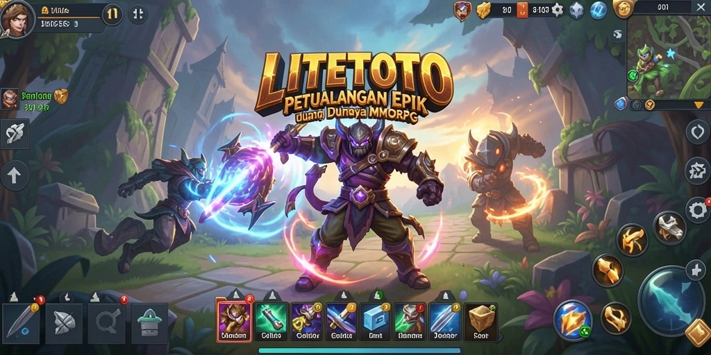 Tampilan gameplay menarik di dunia fantasi LITETOTO.