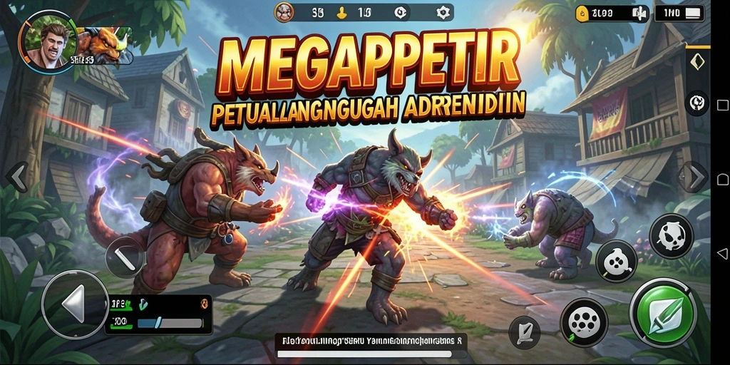 Tampilan gameplay seru dan penuh tantangan di MEGAPETIR.