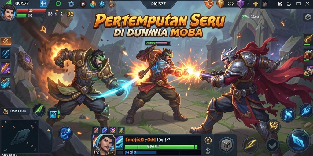 Gameplay seru RICIS77 dengan aksi tim yang dinamis.