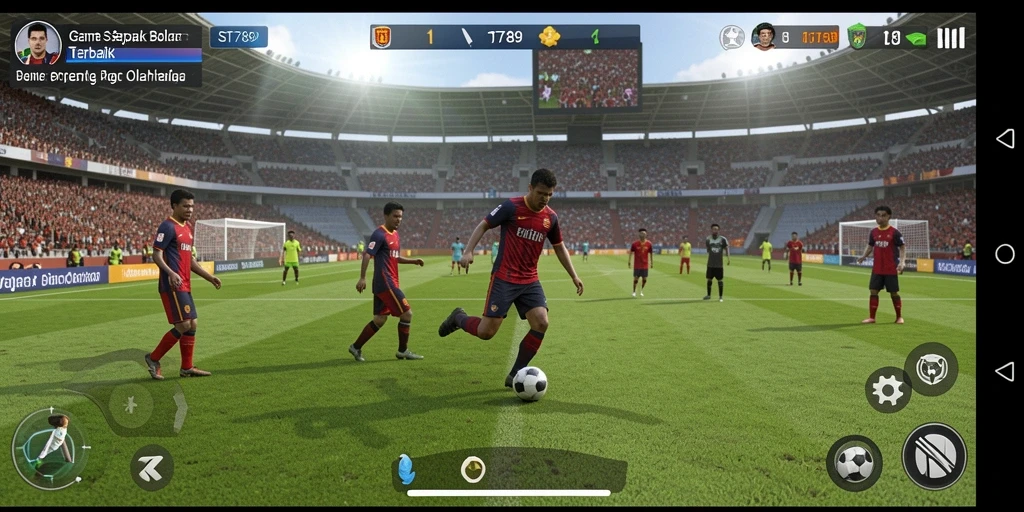 Tangkapan layar ST789 menampilkan gameplay sepak bola yang mendebarkan.