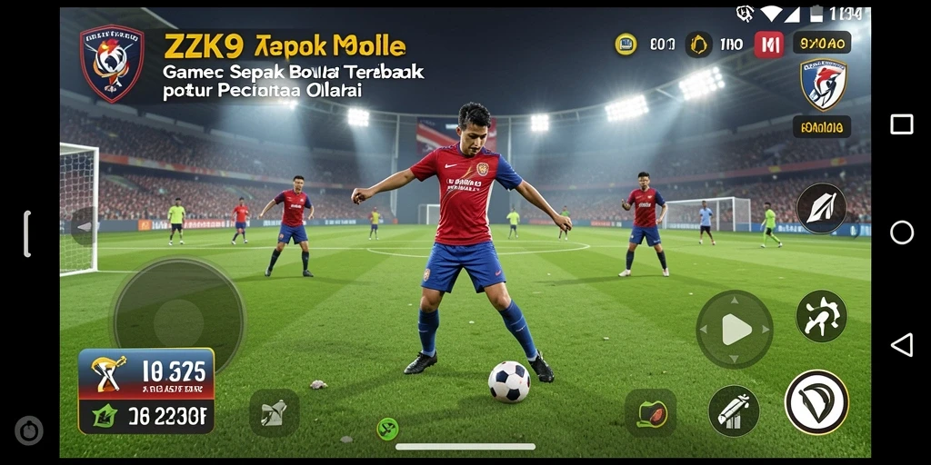 Tampilan menarik dari gameplay ZK9 yang penuh aksi sepak bola.